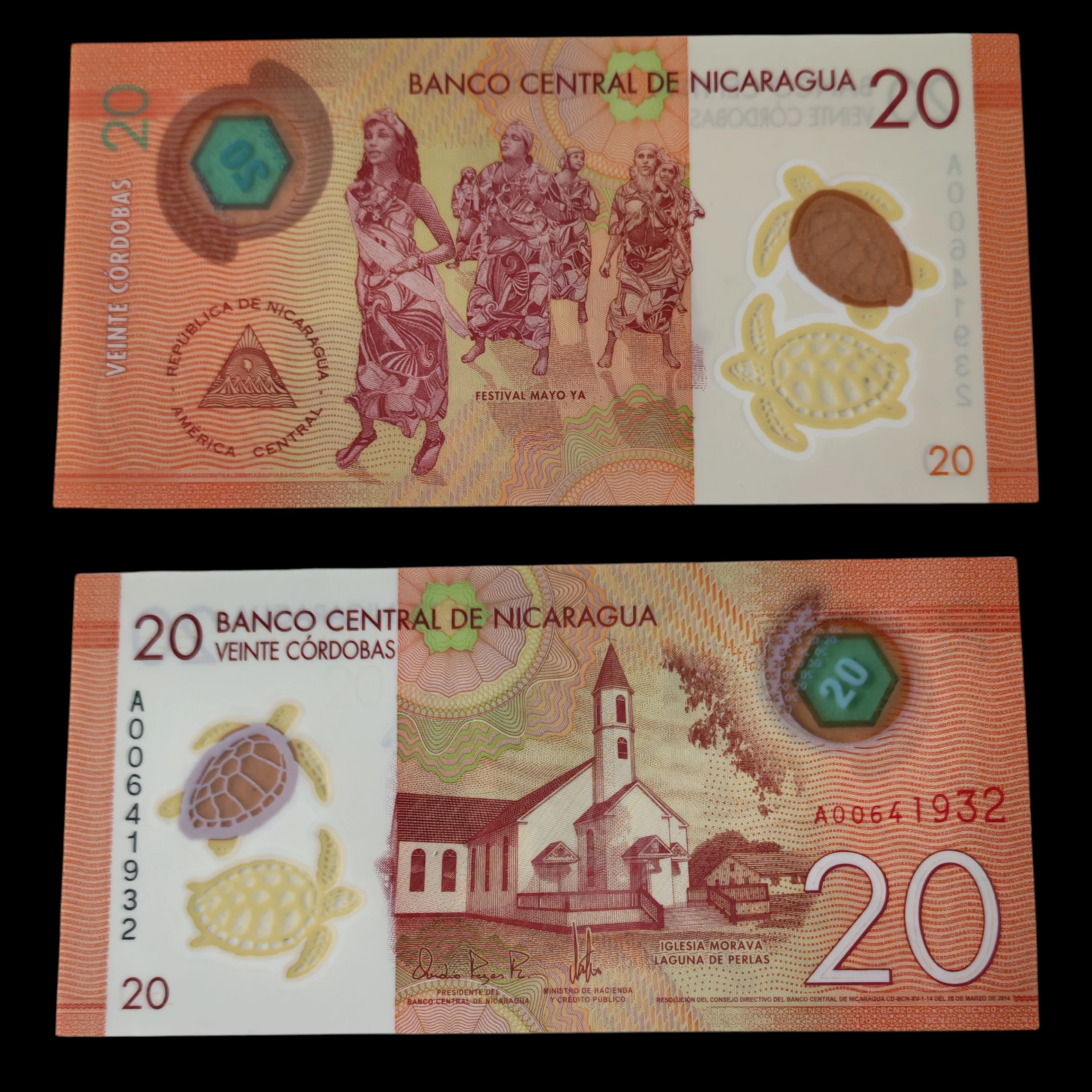 ° Nicaragua 20 córdobas UNC