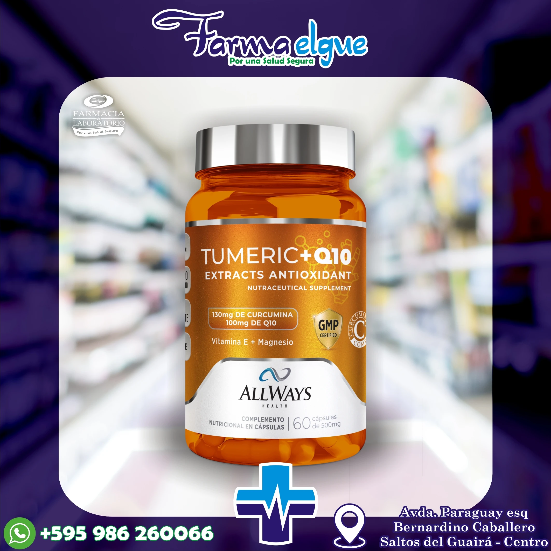 Tumeric + Q10 - 60 caps x 550mg