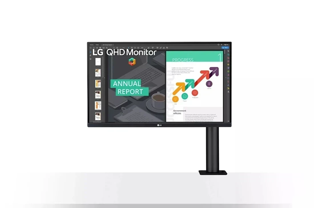 Monitor LG IPS ergonómico QHD de 27" con USB tipo C™ 4