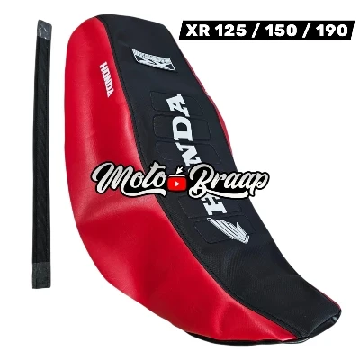 TP XR 150 L / TP XR 190 L / Forro Tapizado Super Moto Negro / rojo letrero en medio DW