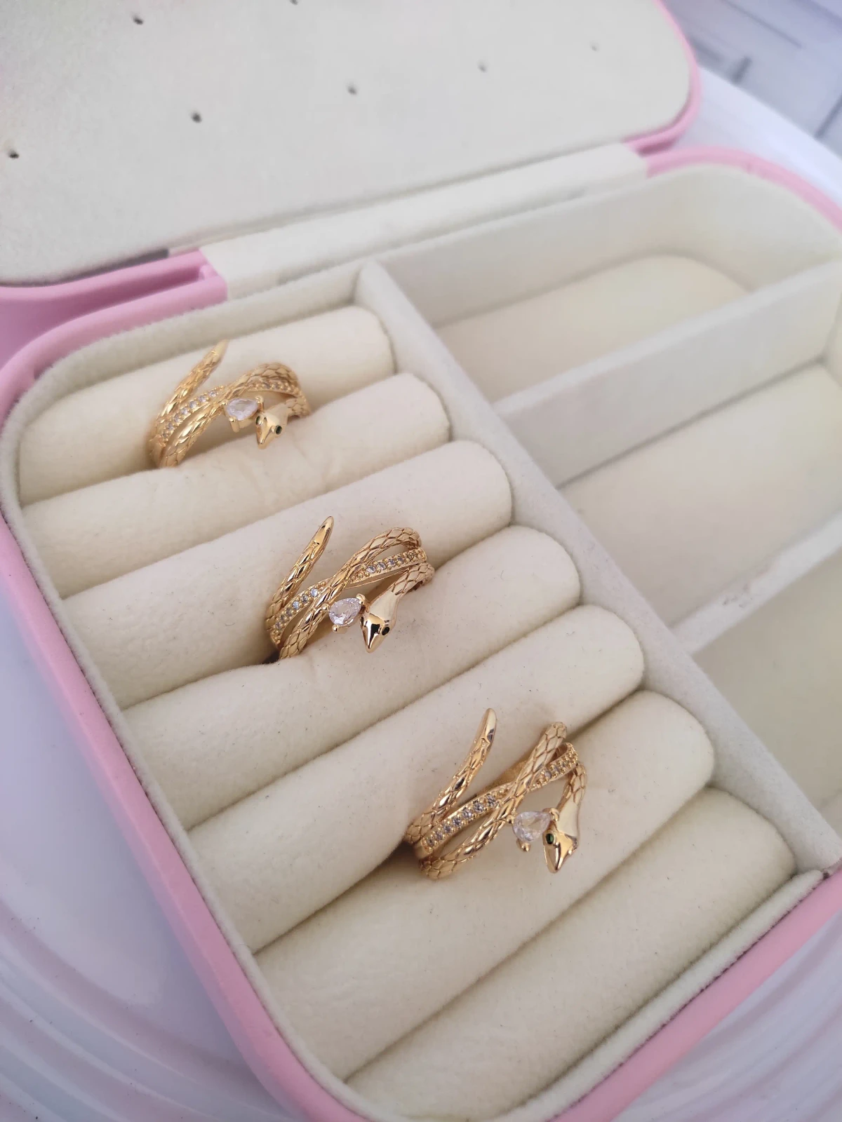 ANILLO AJUSTABLE SNAKE ZIRCON ENTRELAZADO 2