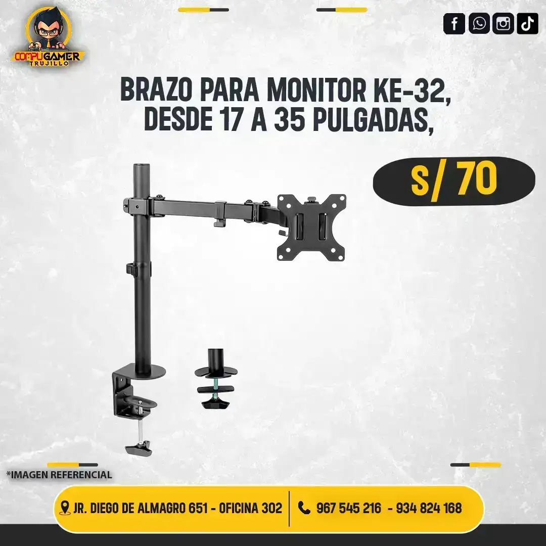 BRAZO PARA MONITOR KE-32 