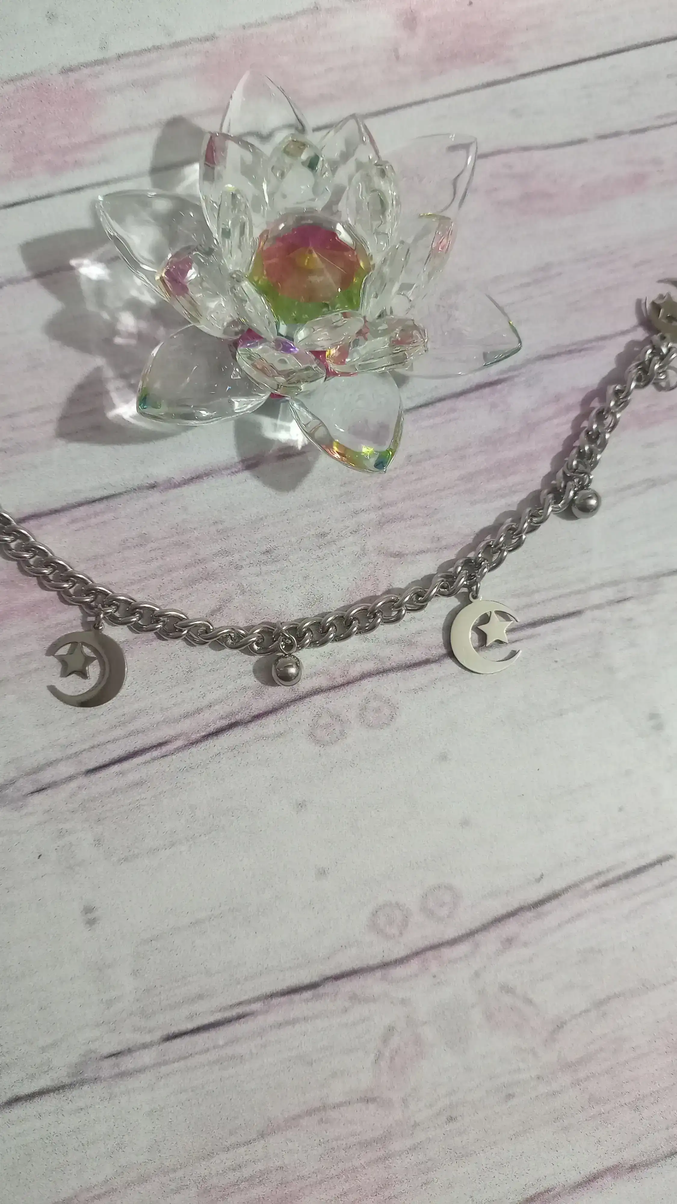 Pulsera con lunas,estrellas y bolitas🙌PODES ARMAR TU JUEGO CON ARITOS😉