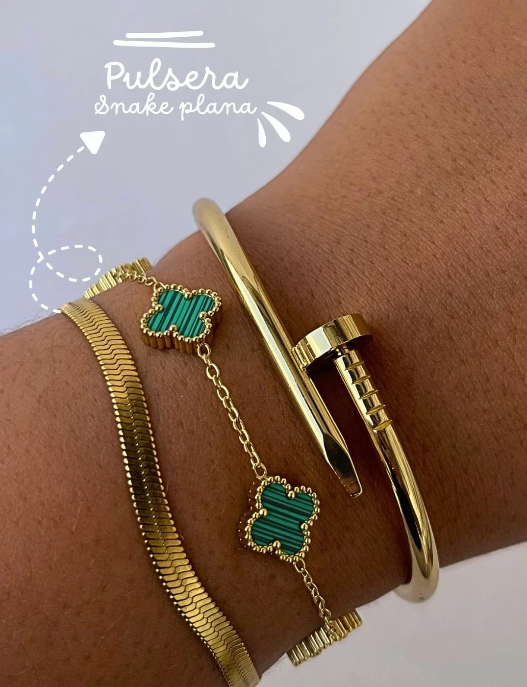 PULSERA SNAKE PLANA  2