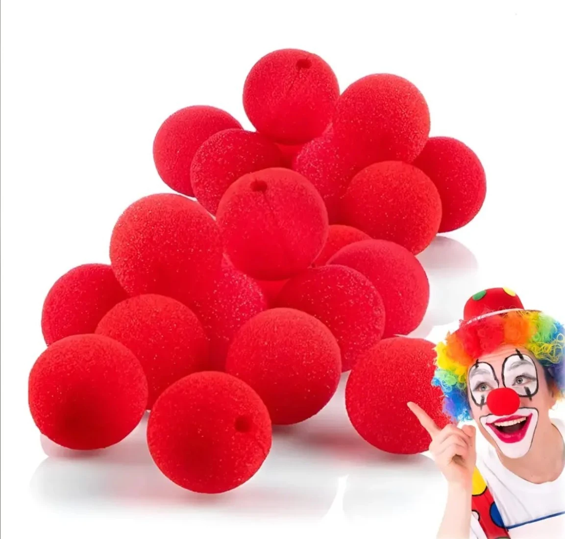 Nariz de payaso roja goma espuma  5