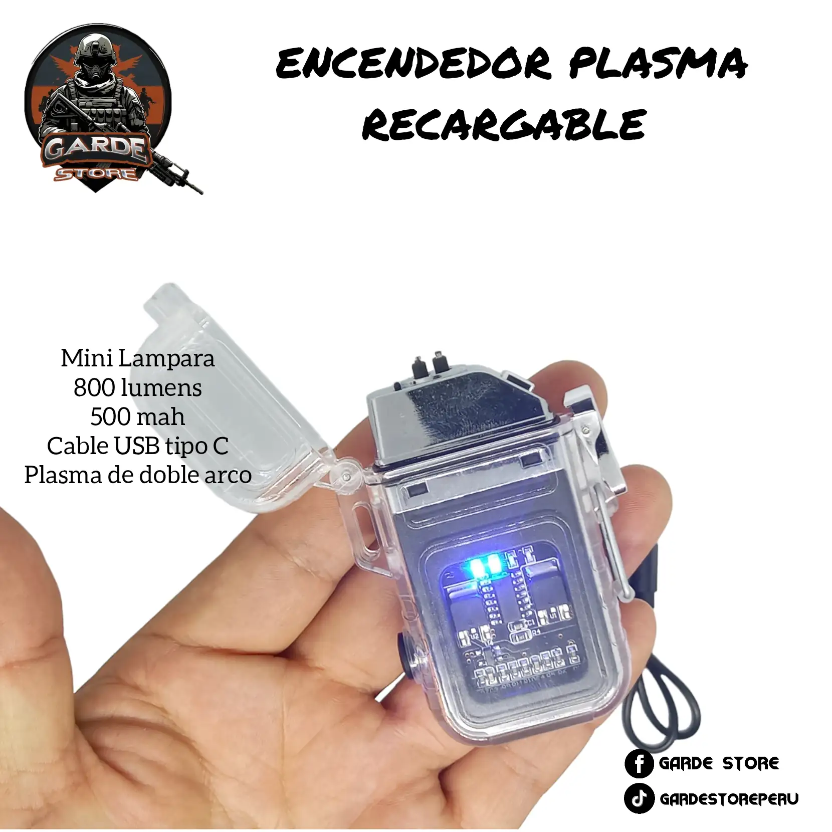 Encendedor mini Lampara de 800lumens 