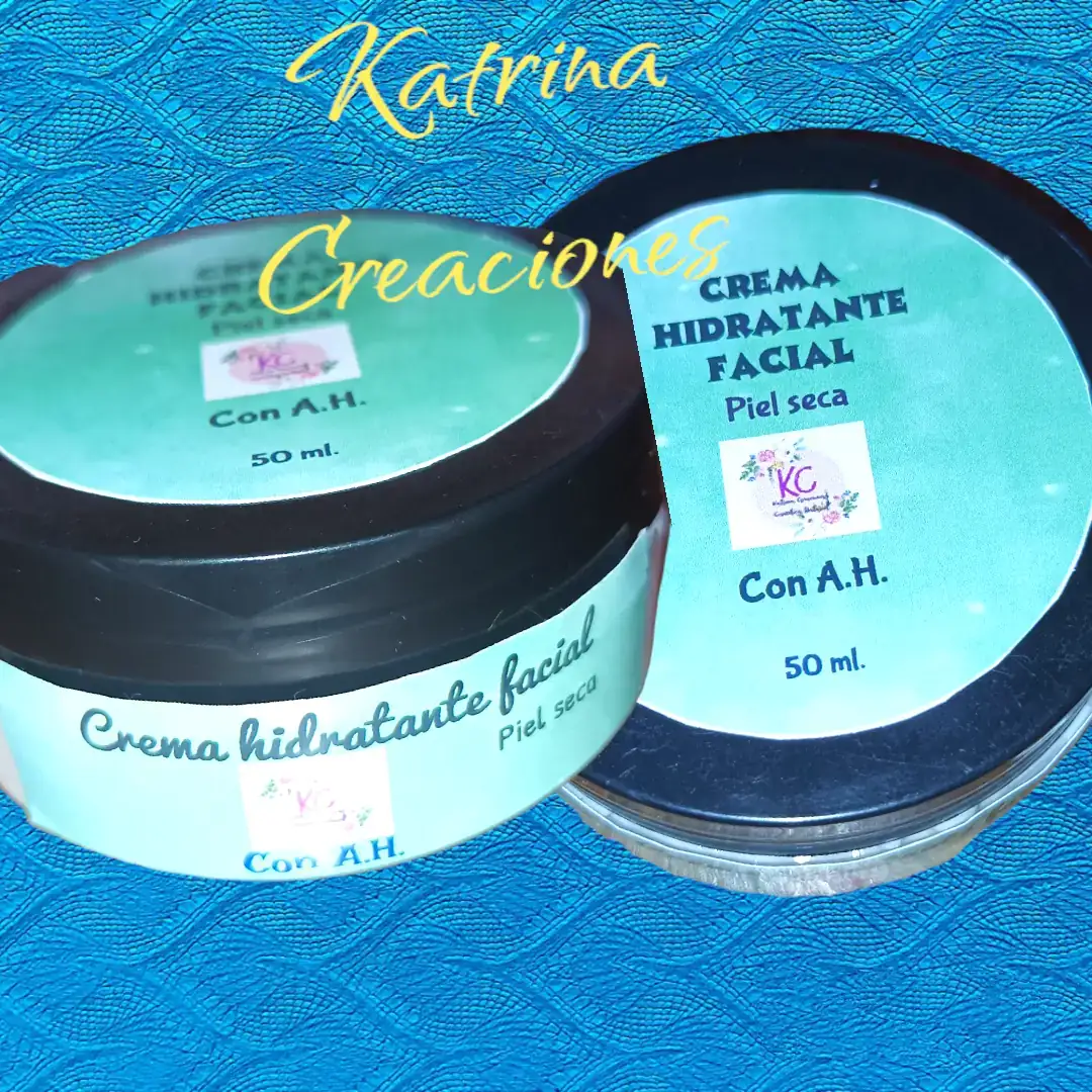 Crema hidratante facial,piel seca con activos.
