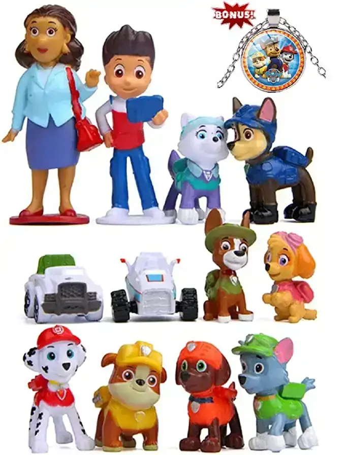 Maxi Toys Decoración para tartas de la Patrulla Canina – Juego de 12
