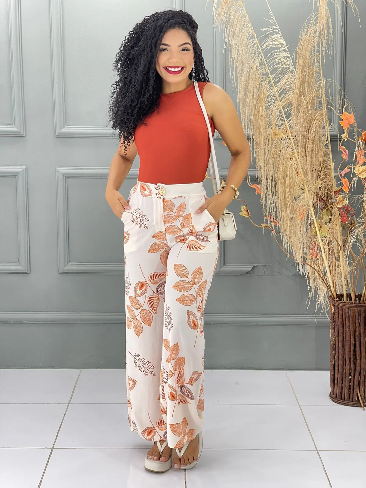 CALÇA PANTALONA DENISE DE BOTÃO 8