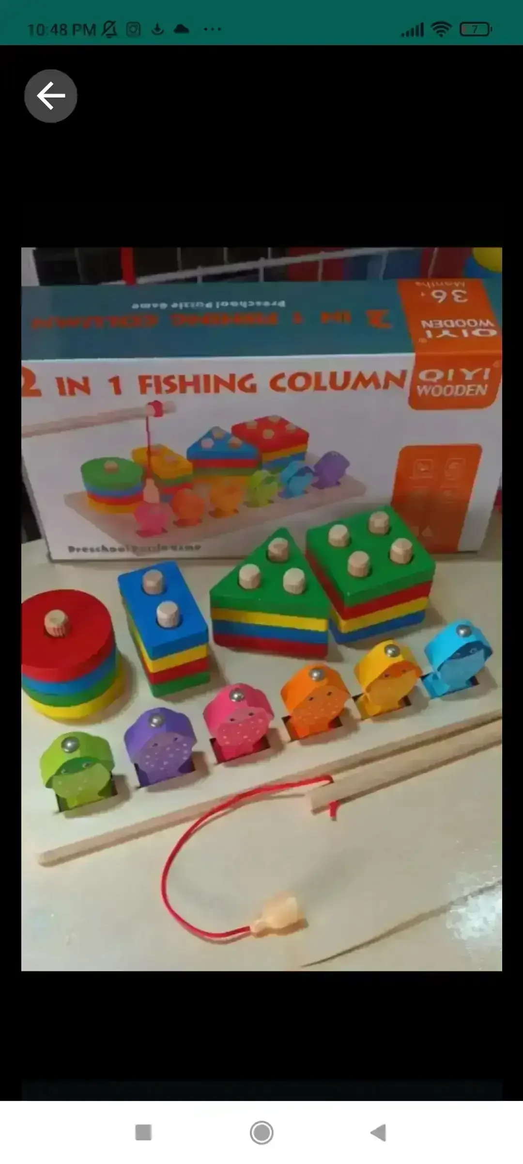 Juego de pesca y ensarte