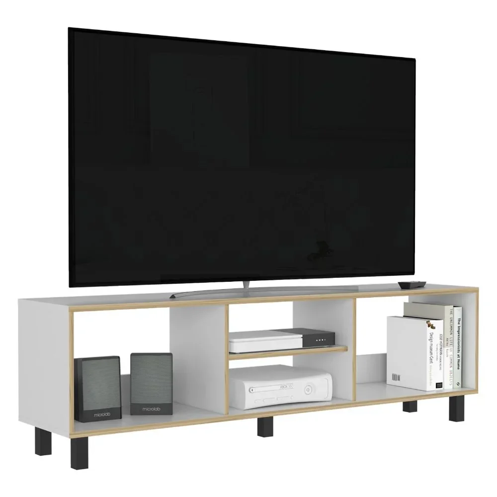 Mueble Tv 70"  Blanco Cafe Claro 2