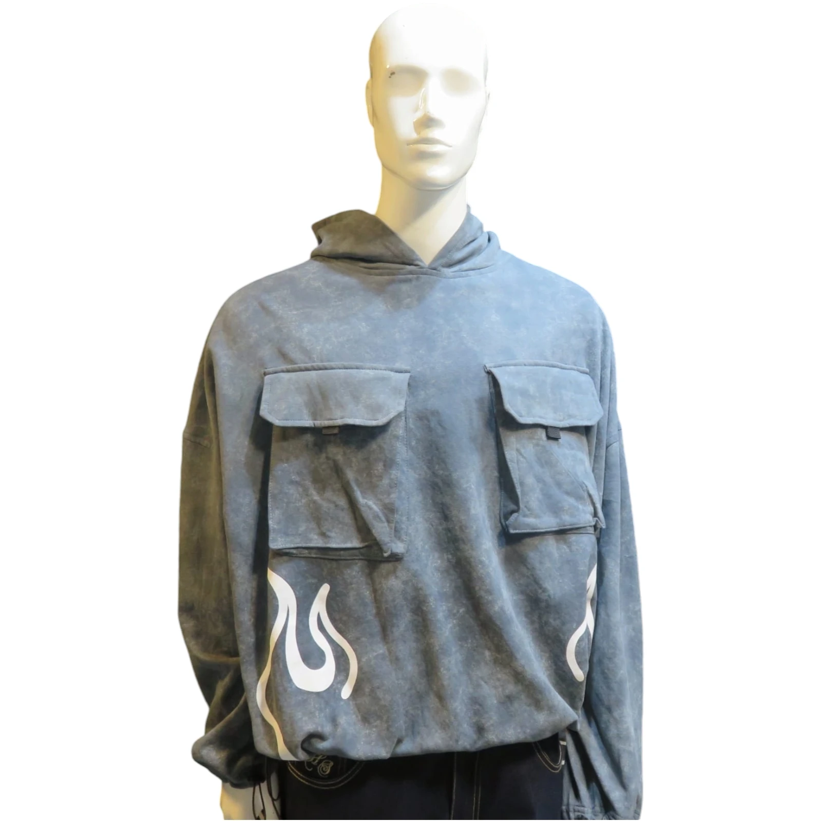 Sudadera cargo gris