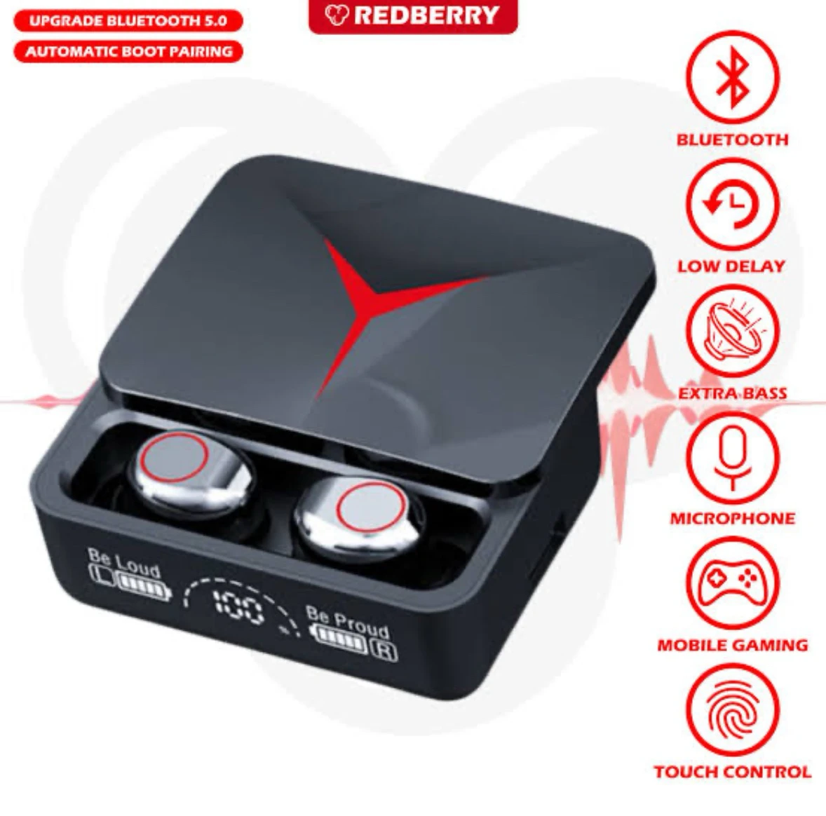 Audífonos Gaming Bluetooth 5.4 Buytiti ST-W131 - Estuche LED 800mAh