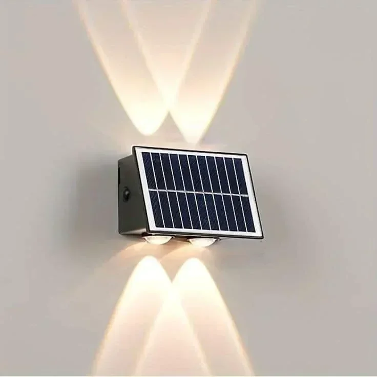 APLIQUE PARED SOLAR 1.3W NEGRO IP65