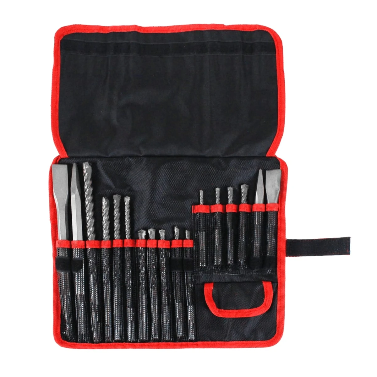 Set de brocas y cinceles para rotomartillo sds plus 17pcs total  4