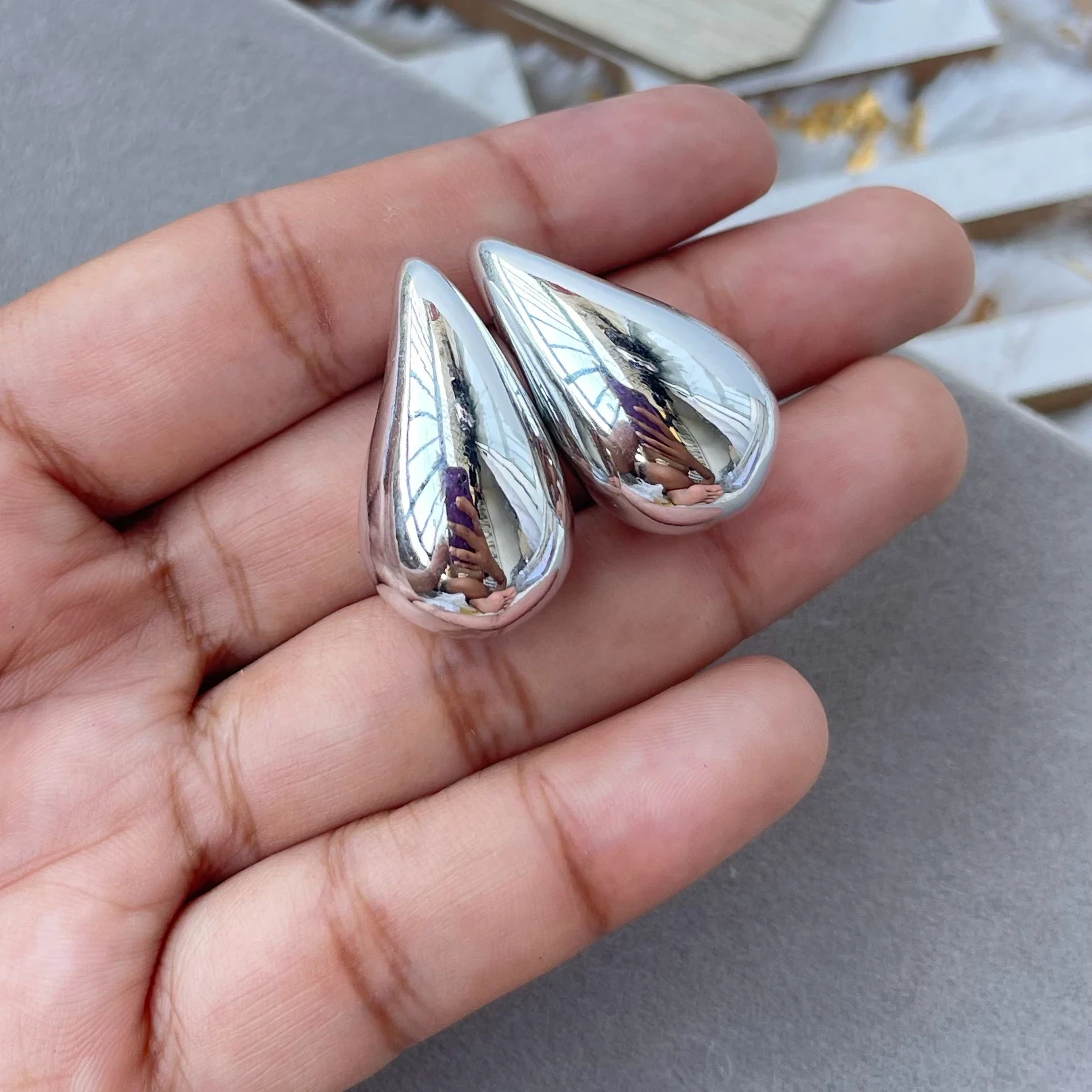 Topos gota medianos silver 2