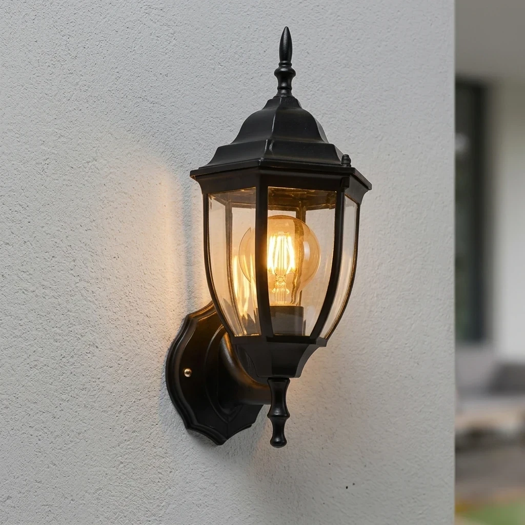 FAROL PARED COLONIAL 1L E27 NEGRO 155X365MM 2