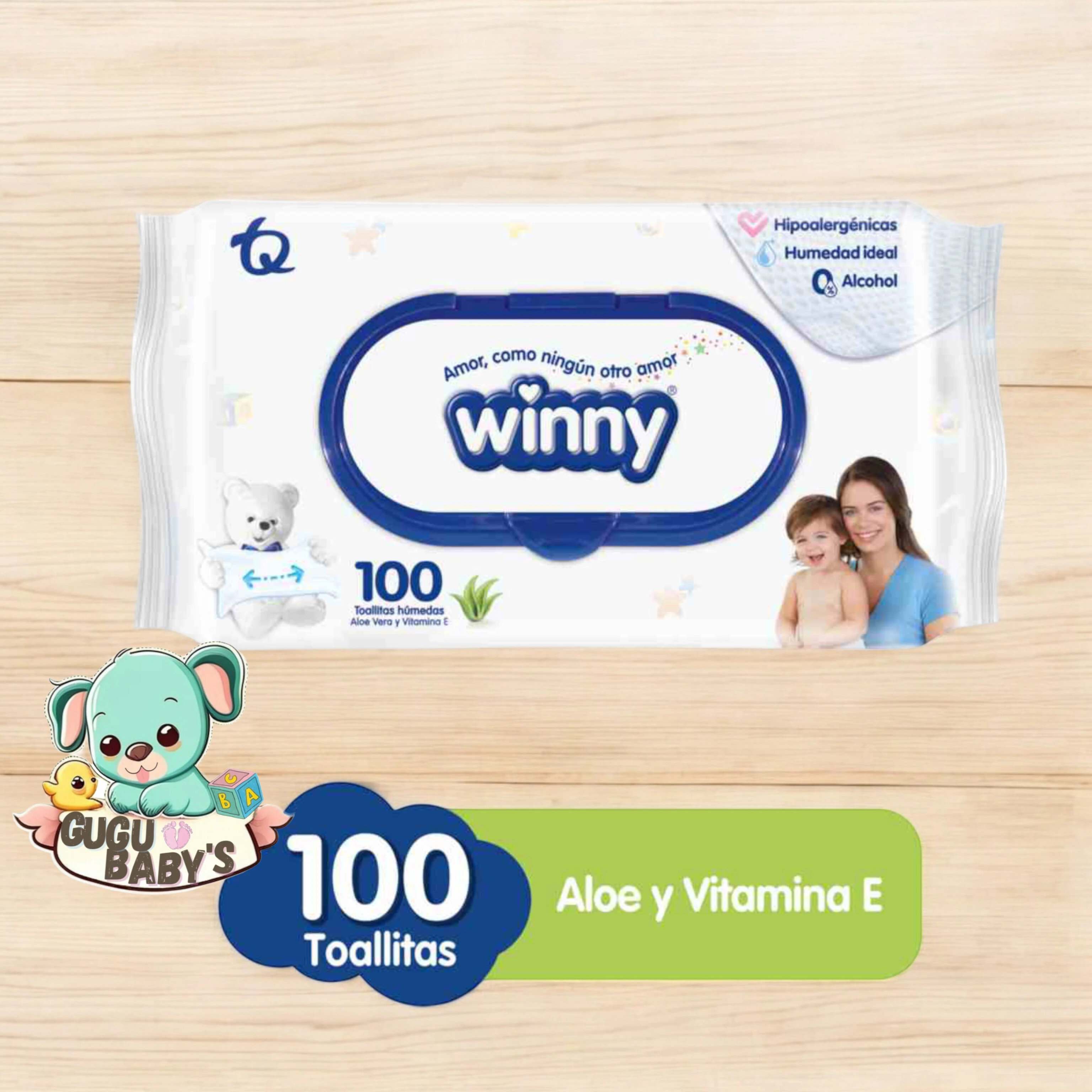 PAÑITOS HUMEDOS X 100 UNIDADES