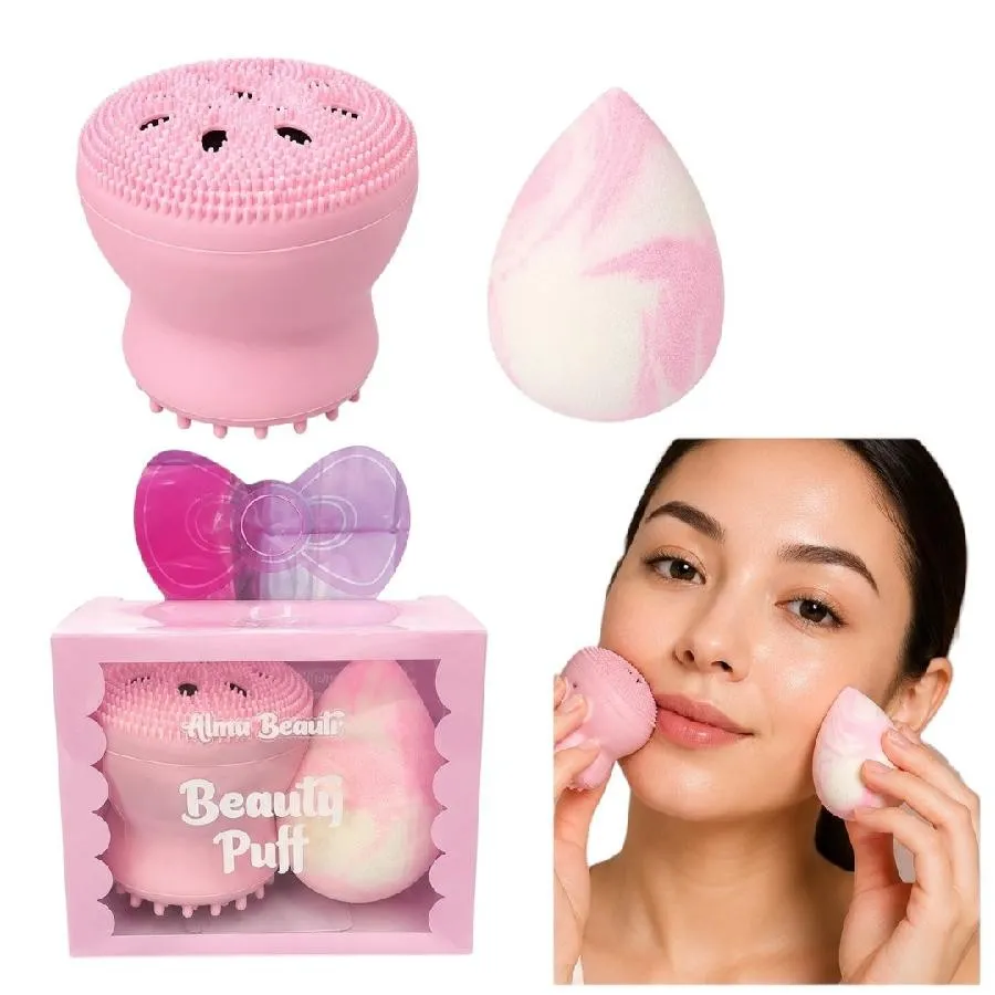 kit x2 de pulpo facial + beauty blender gotica alma beauty