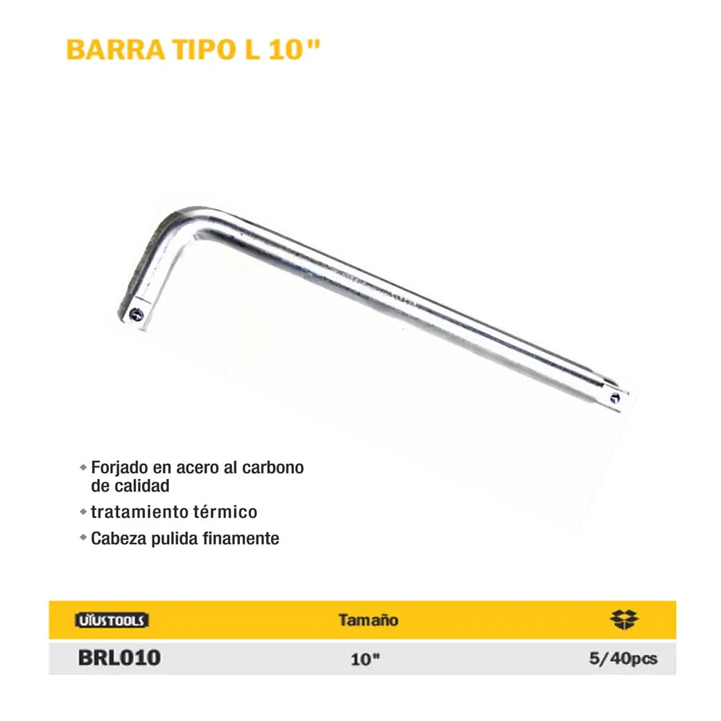 BARRA TIPO ele "L" UYUST (Barrote) 1/2" X 10"