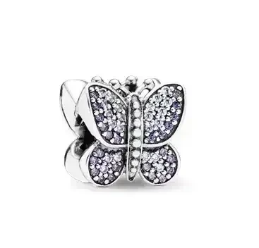 Charm Mariposa Brillante Purpura