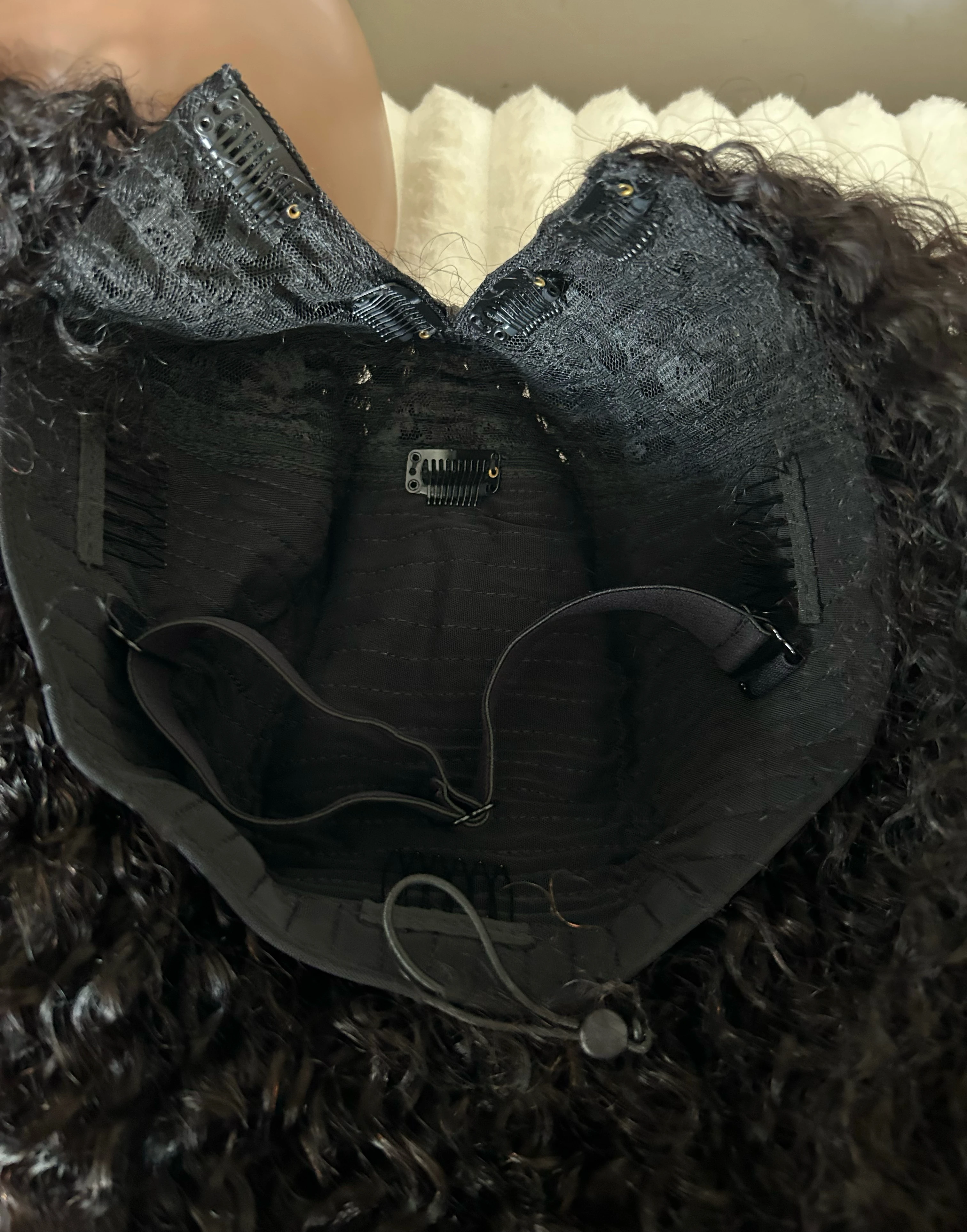 Peluca en V kinky afro de 14”, 180% densidas  5