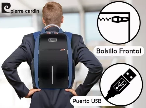 MOCHILA PIERRE CARDIN EJECUTIVA REFORZADA PC1058 3