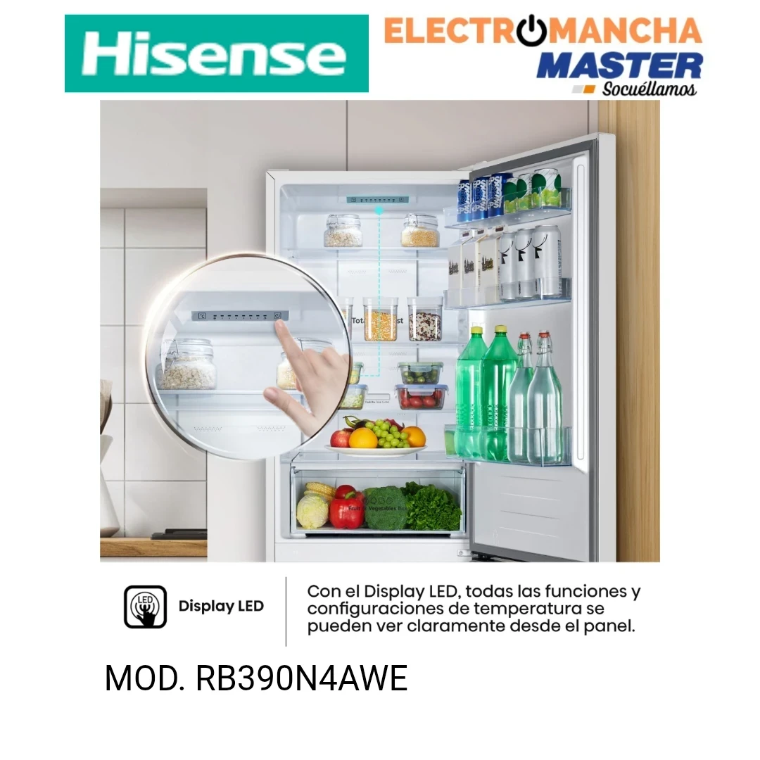 FRIGO COMBI HISENSE RB390N4AWE NF 1,86*60 E BLANCO 4