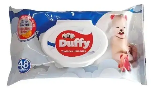 Toallitas duffy con tapa x 48u. Hipoalergenicas 