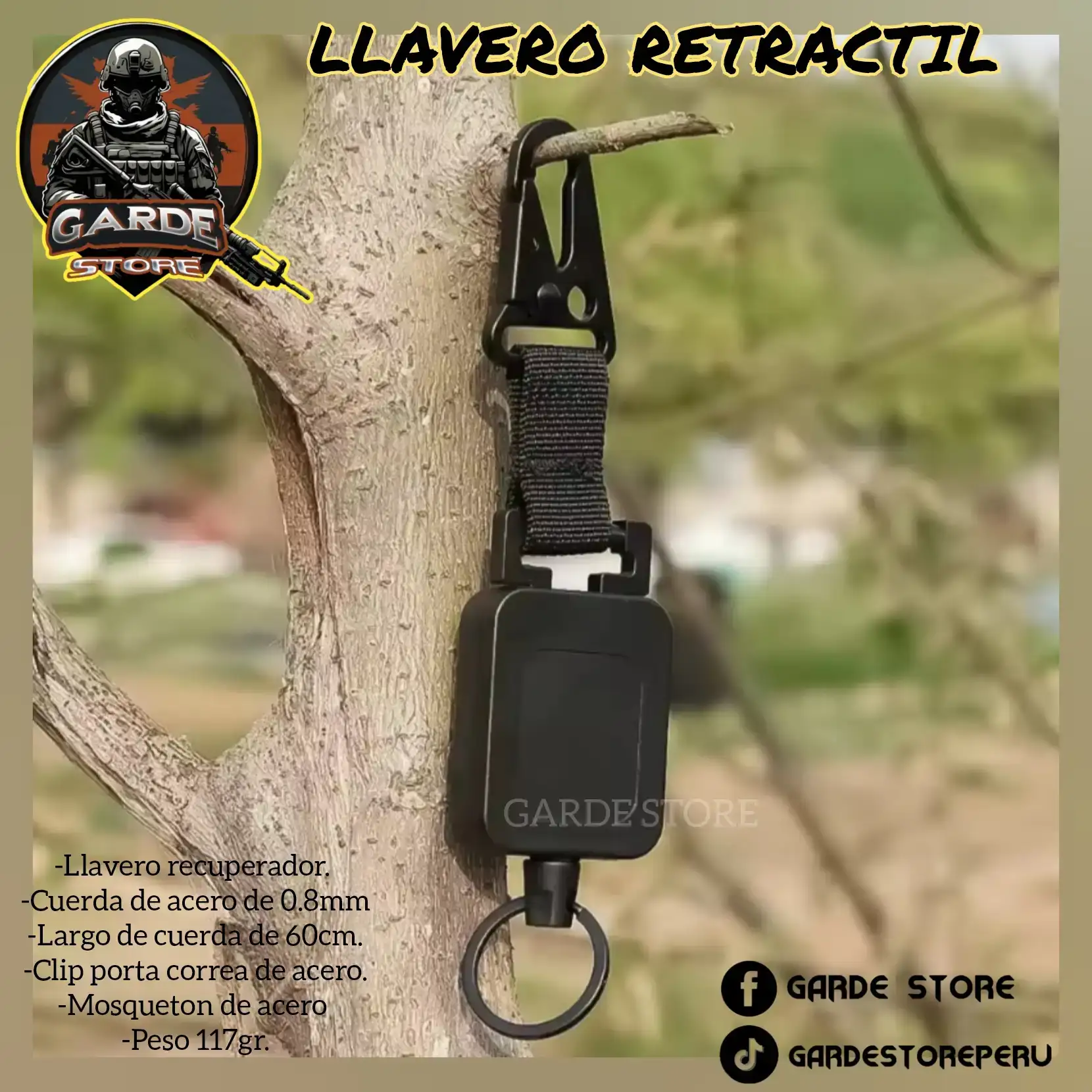 LLAVERO RETRACTIL CON CLIP DE BOLSILLO.  4