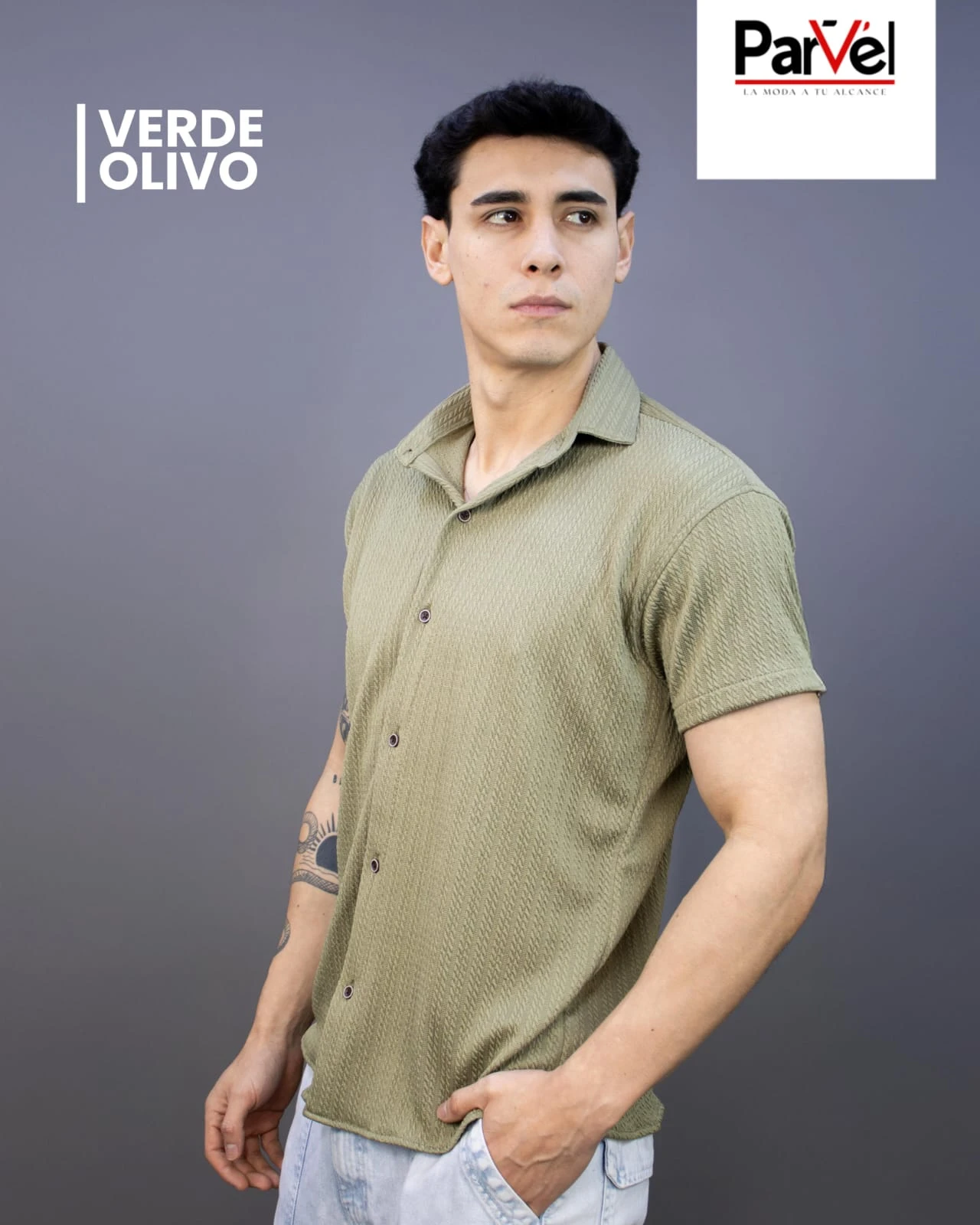 Camisa trenzada con cuello normal  2