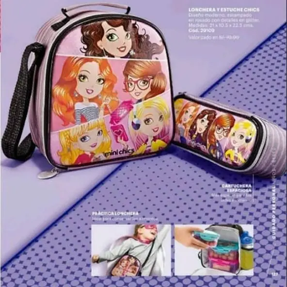 Lonchera mini chic + estuche de esika