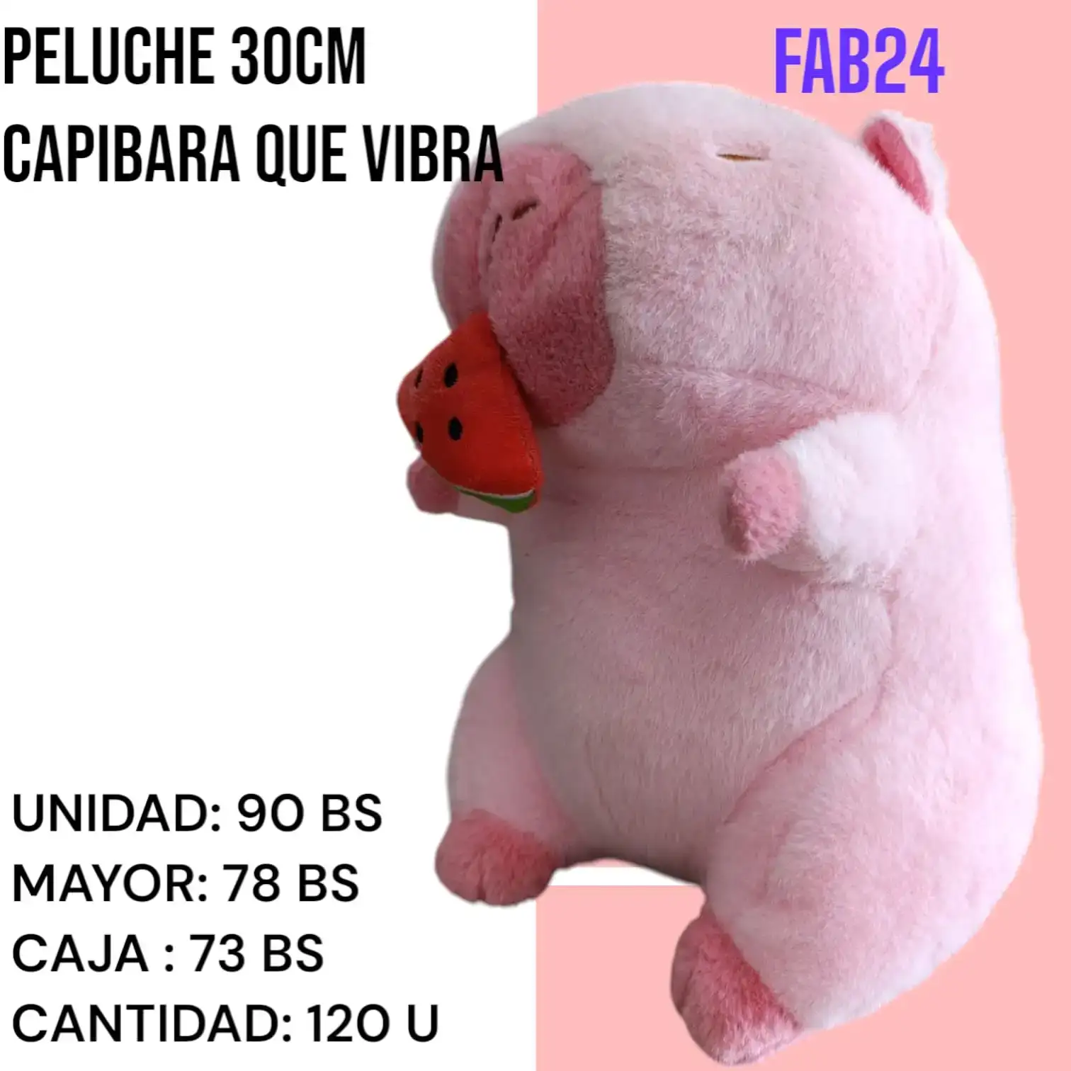 PELUCHE CAPIBARA 30CM FAB24