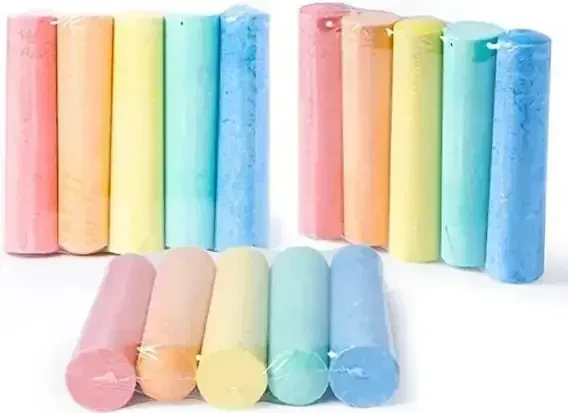 Caja con 12 gises de colores jumbo