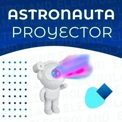Astronauta Proyector Galaxia Estrellas Luz Parlante Control 2