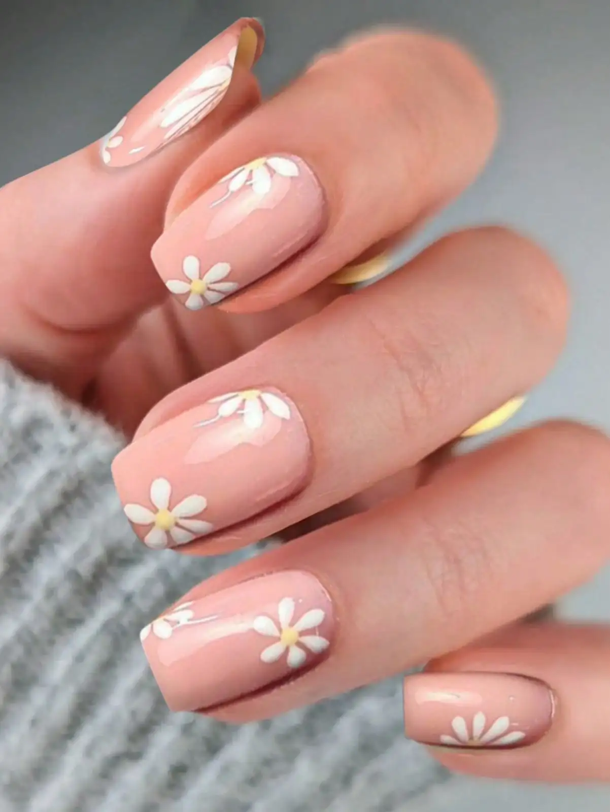 Set Uñas Press On Flores