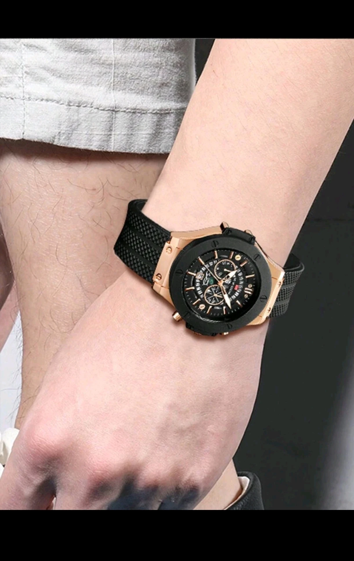 Reloj para Hombre Va Va Voom Robust - Rose Gold & Black 9