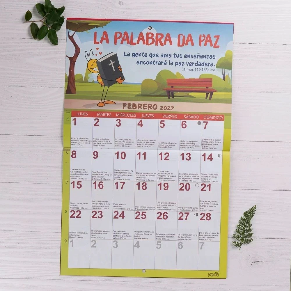 Calendario pared Pechi 2027 La Biblia en tu vida 4