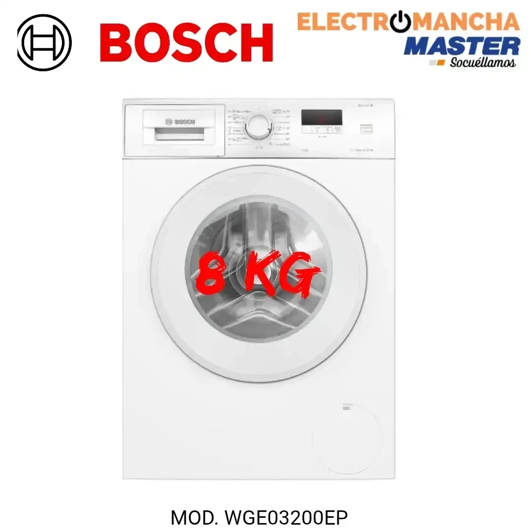 LAVADORA BOSCH WGE03200EP 8 KG 1200 RPM A