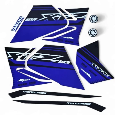 XTZ 125 Calcomanias 2023 Azul con negro