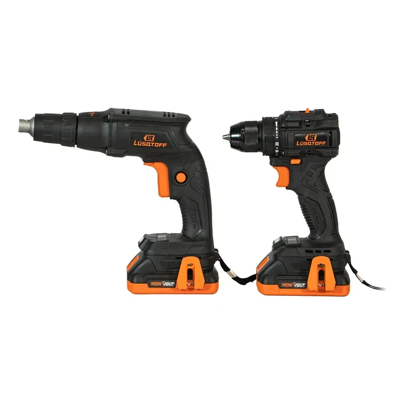 Kit Taladro Atornillador + Atornillador Durlock Inalámbricos Negro 2