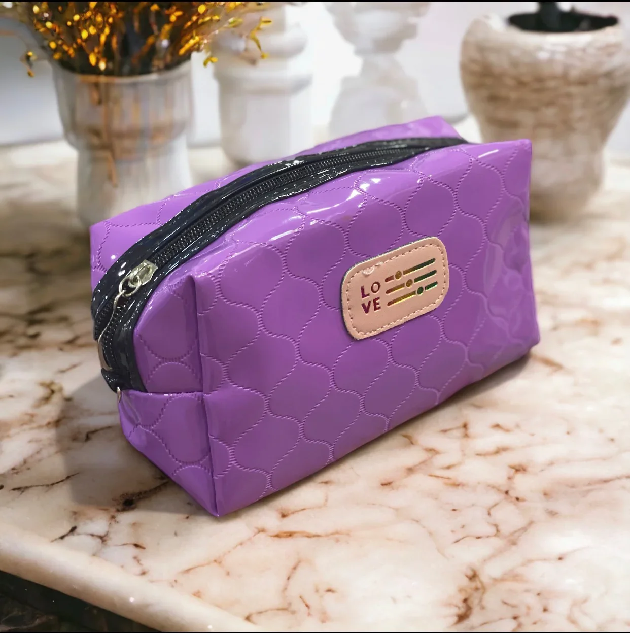 Cosmetiquera Love Morado