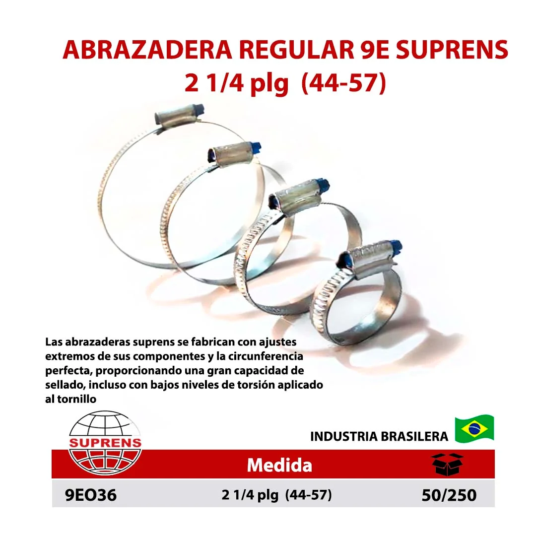 ABRAZADERA Estampada 9E SUPRENS 2 1/4" (44-57)