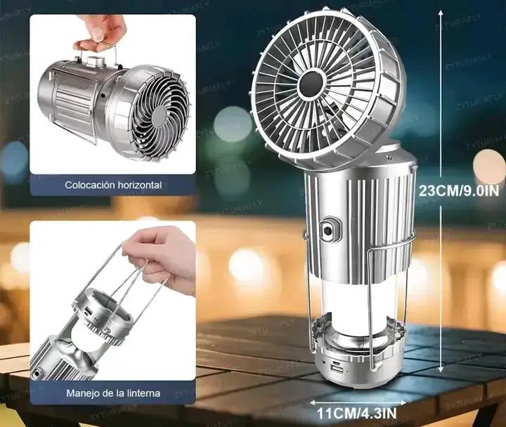 VENTILADOR PORTÁTIL SOLAR  3