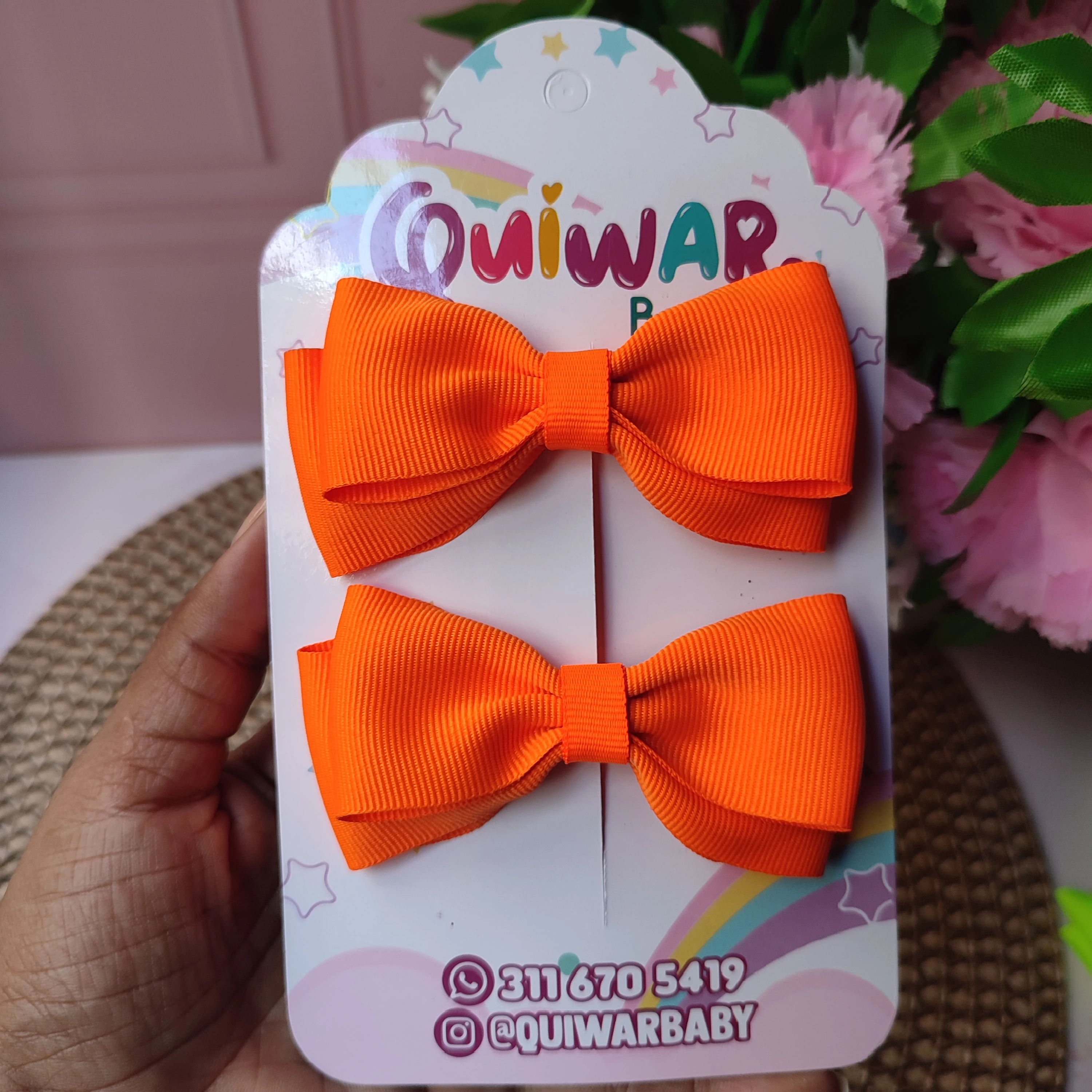 Lazo olivia carnaval naranja neon