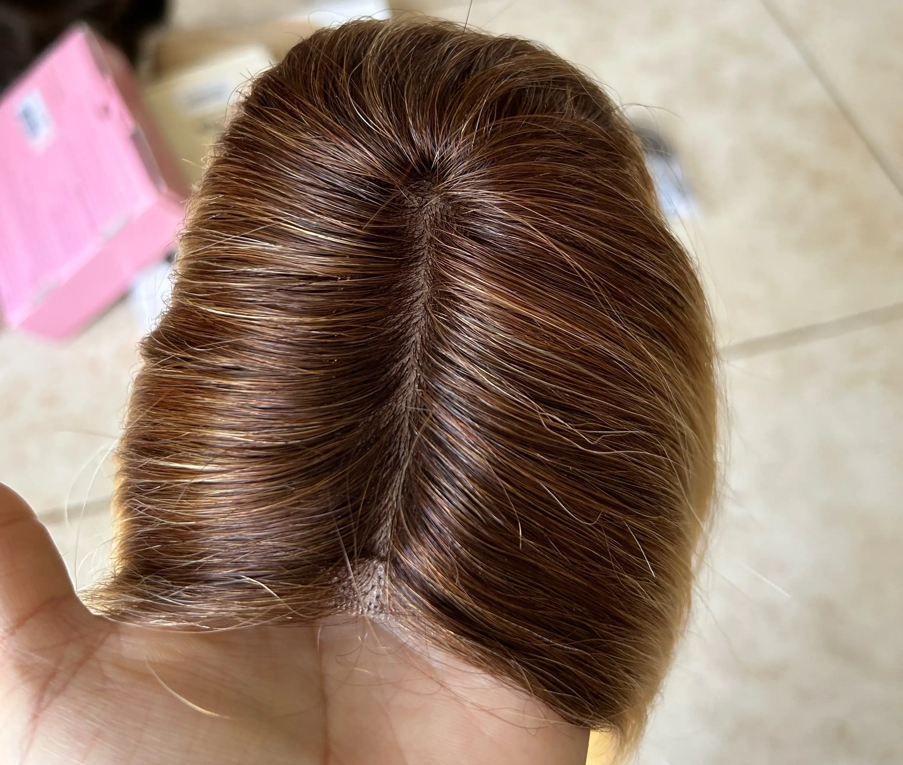 Topper cabello humano 14” ombre 4/613 3