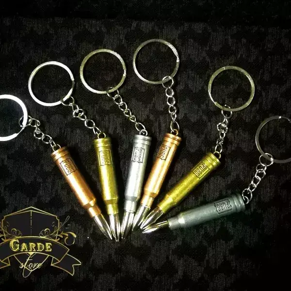 Llaveros PUBG metalicos colección bala. 