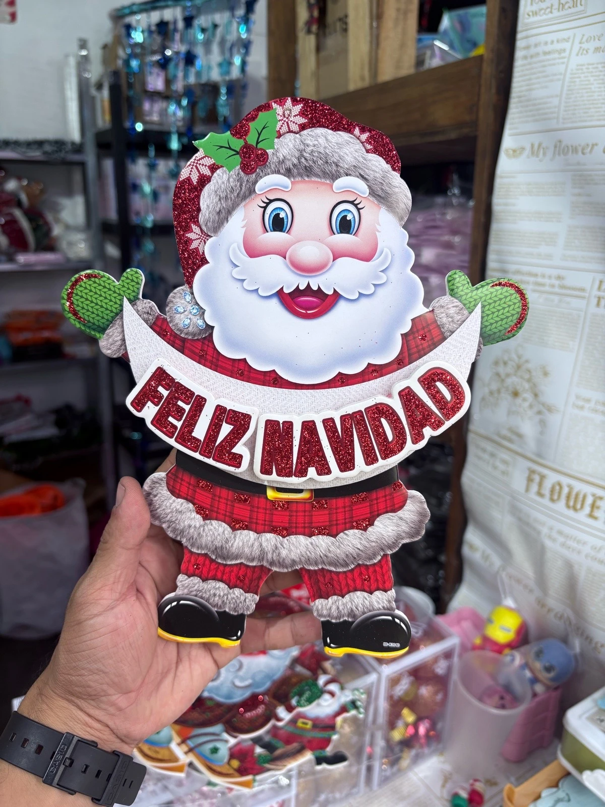 Figura decorativa navideña de 24 cm de largo.  4