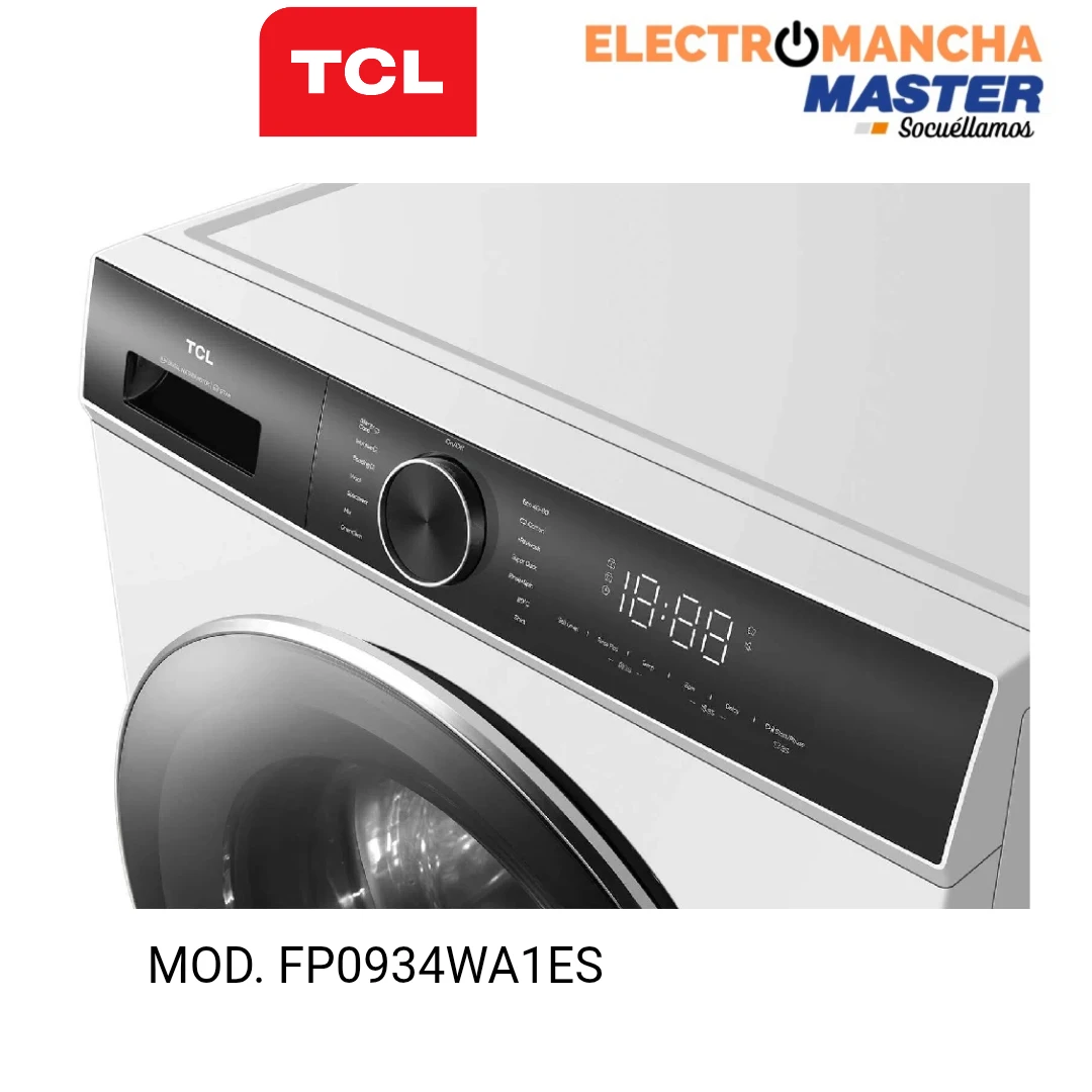 LAVADORA TCL FP0934WA1ES 9 KG. 1400 RPM. CLASE A  9