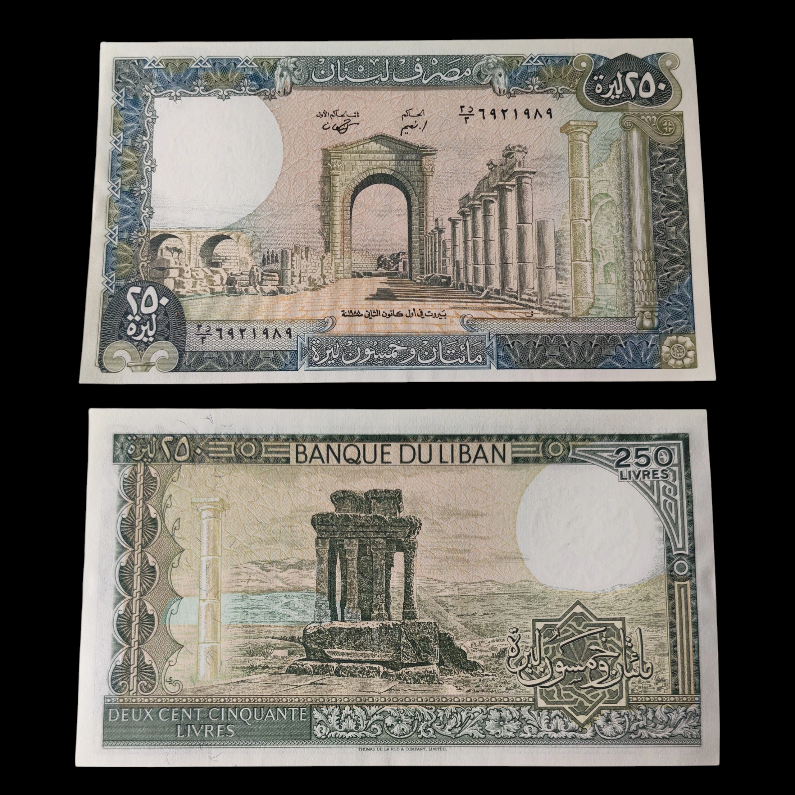 ° Líbano 250 libras UNC 
